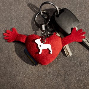 Francia Bulldog kulcstartó